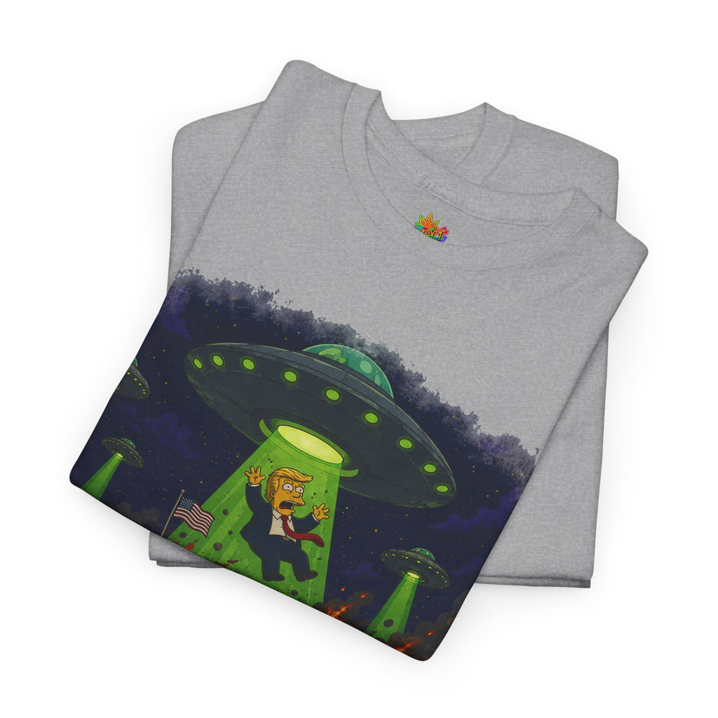 Vert Donald Trump Abduction Vintage Style Unisex Cotton Graphic T-Shirt
