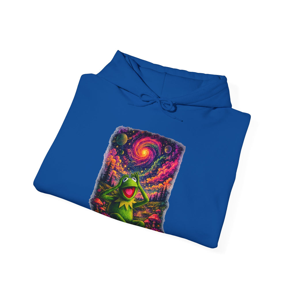 Vert Psychedelic Kermit Vintage Style Unisex Graphic Hoodie