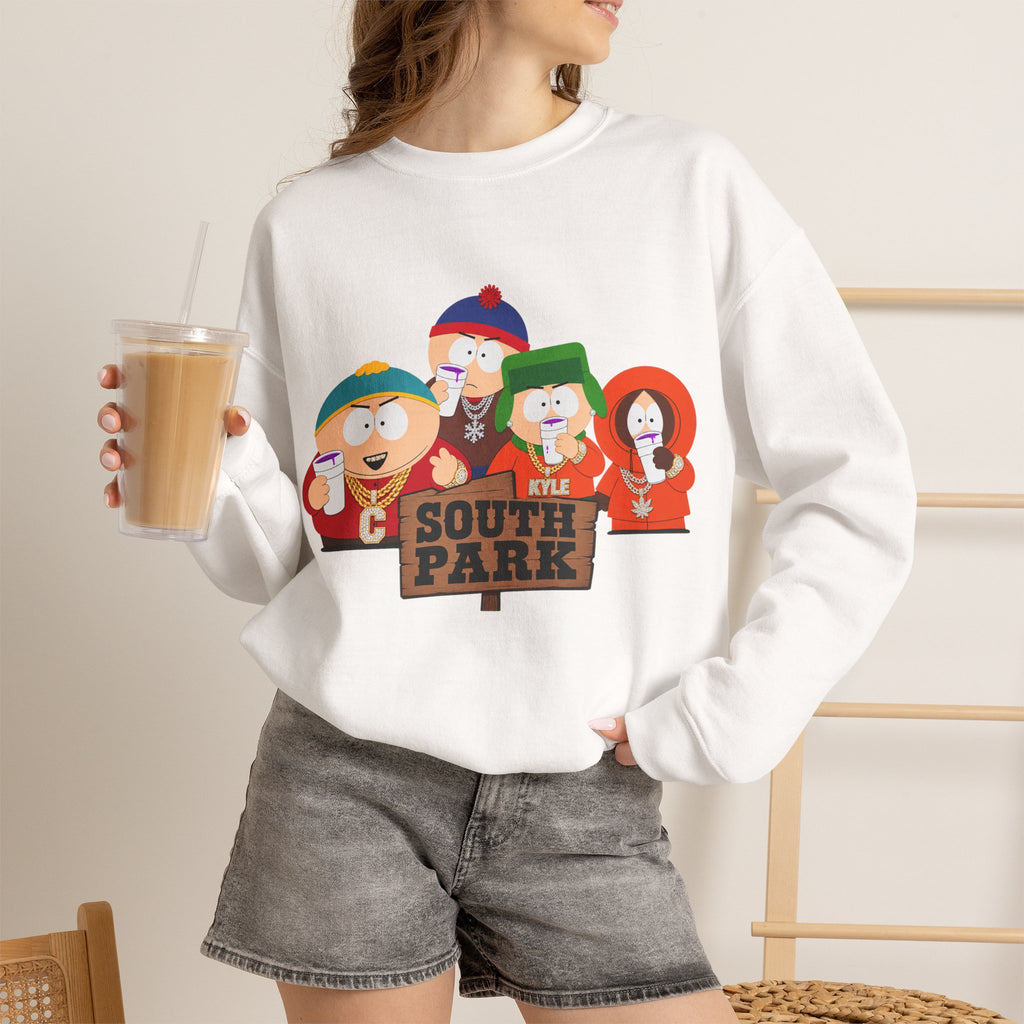 Vert South Park Double Cup Vintage Style Unisex Graphic Crewneck Sweatshirt