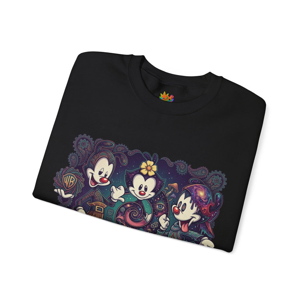 Vert Animaniacs Psychedelic Vintage Style Unisex Graphic Crewneck Sweatshirt