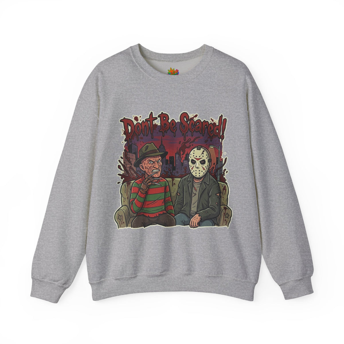 Vert Freddy & Jason Vintage Style Unisex Graphic Crewneck Sweatshirt