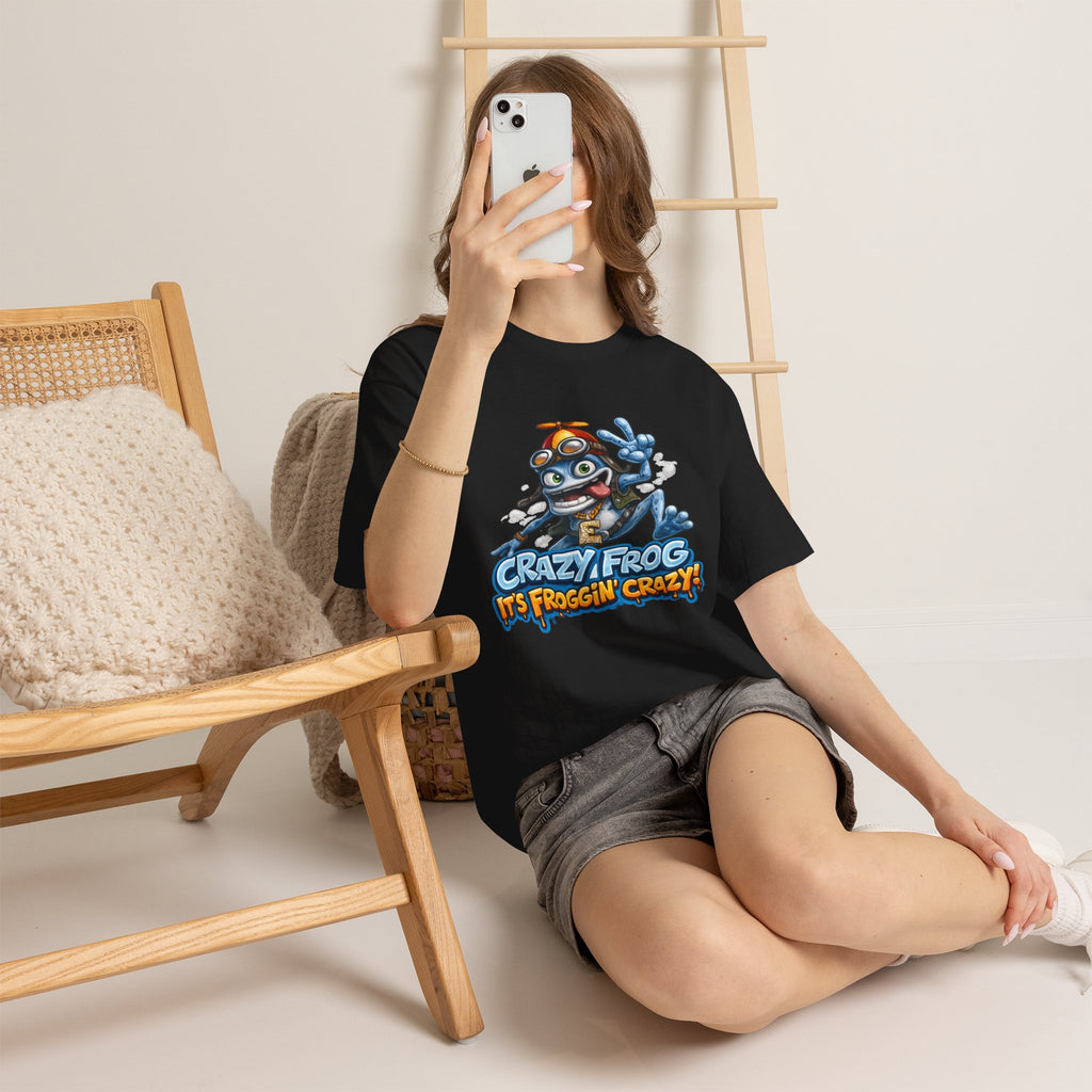 Vert Crazy Frog Vintage Style Unisex Cotton Graphic T-Shirt