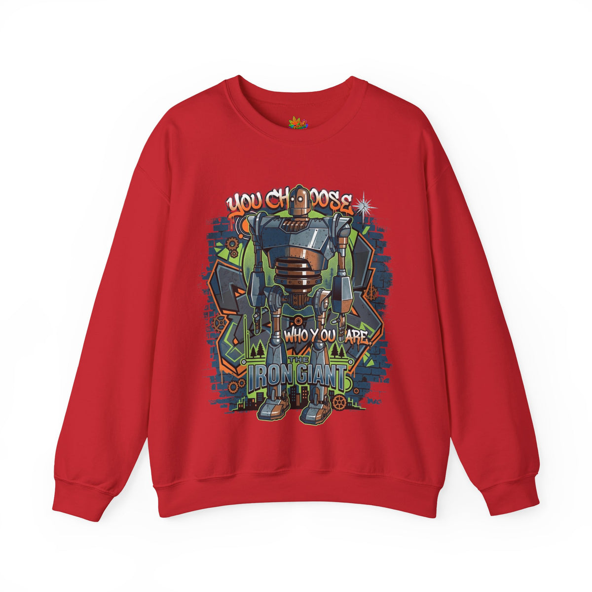 Vert Iron Giant Vintage Style Unisex Graphic Crewneck Sweatshirt