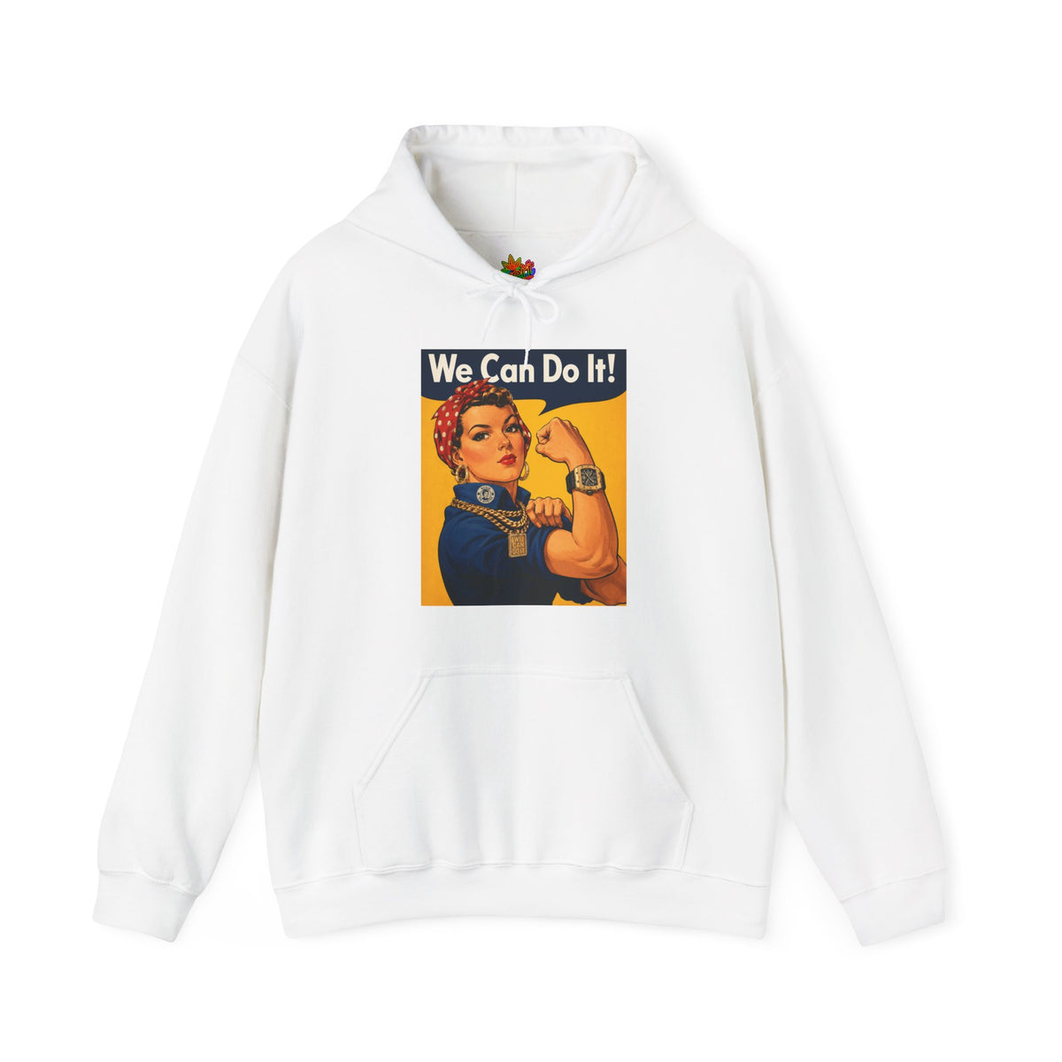 Vert "We Can Do It" Vintage Style Unisex Graphic Hoodie
