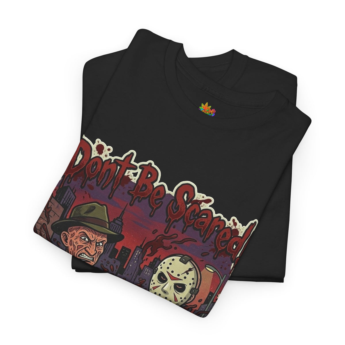 Vert Freddy & Jason Vintage Style Unisex Cotton Graphic T-Shirt