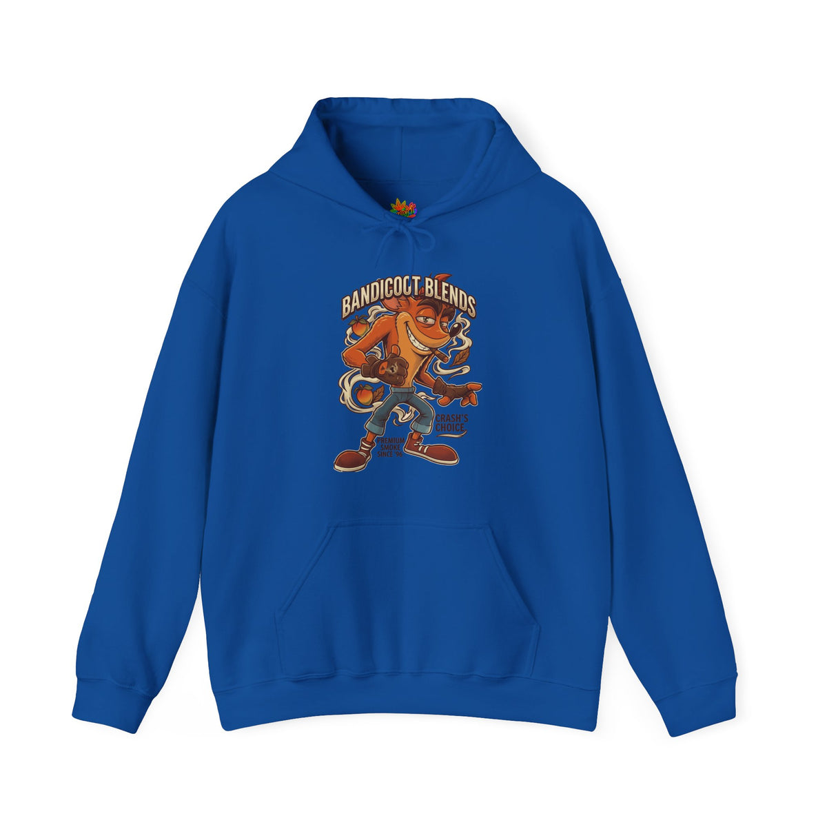Vert Crash Bandicoot Smoker Vintage Style Unisex Graphic Hoodie