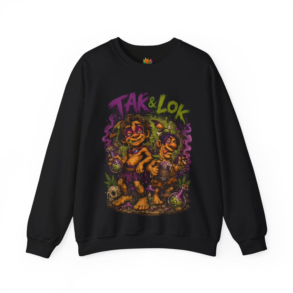Vert Tak & Lok Vintage Style Unisex Graphic Crewneck Sweatshirt