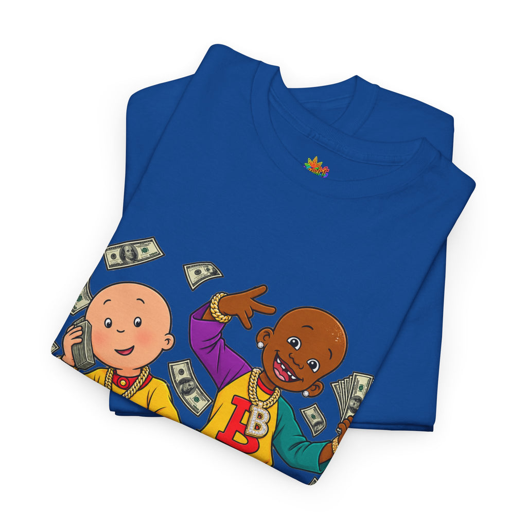 Vert Little Bill & Caillou Alt Vintage Style Unisex Cotton Graphic T-Shirt