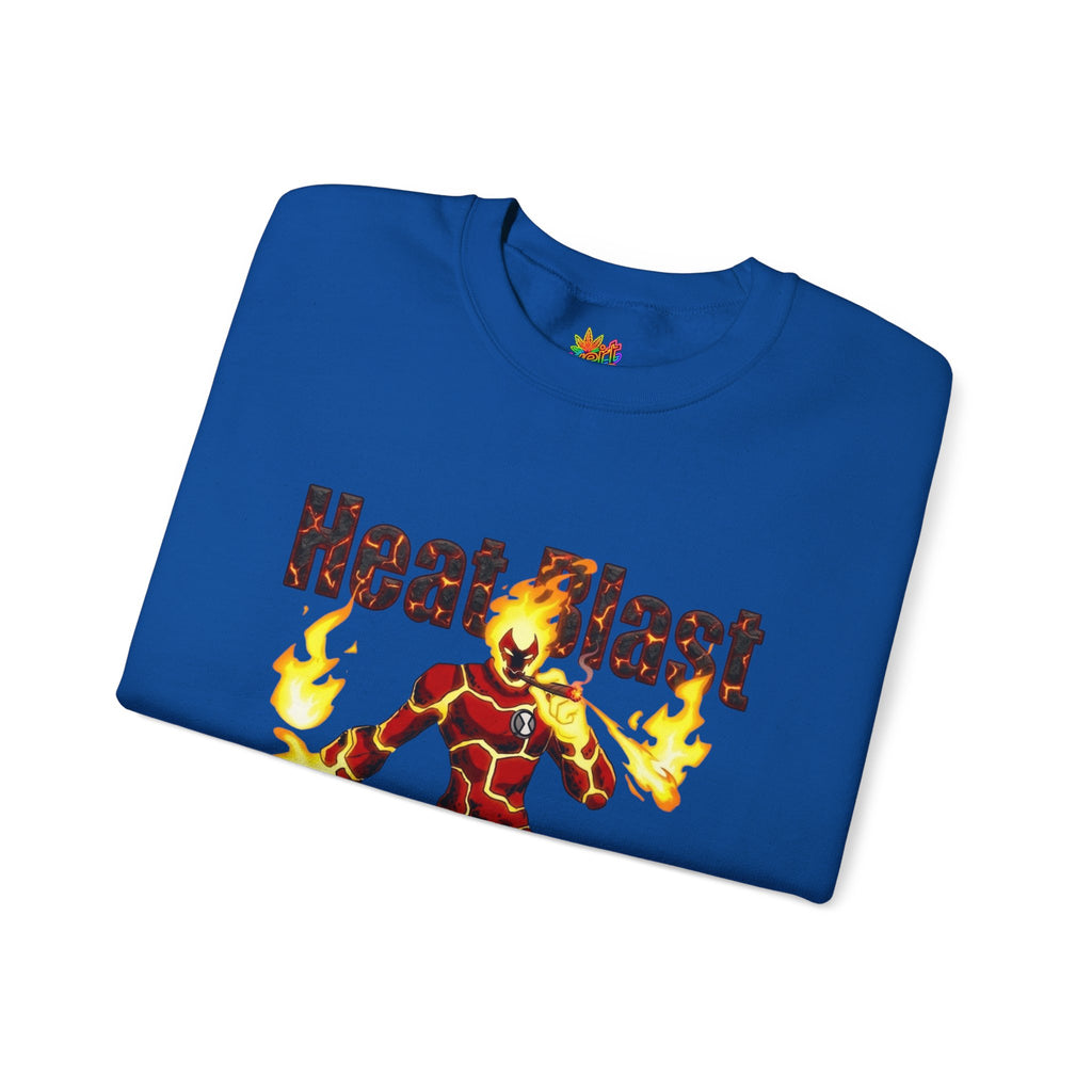 Vert Ben 10 Heat Blast Vintage Style Unisex Cotton Graphic Crewneck Sweatshirt
