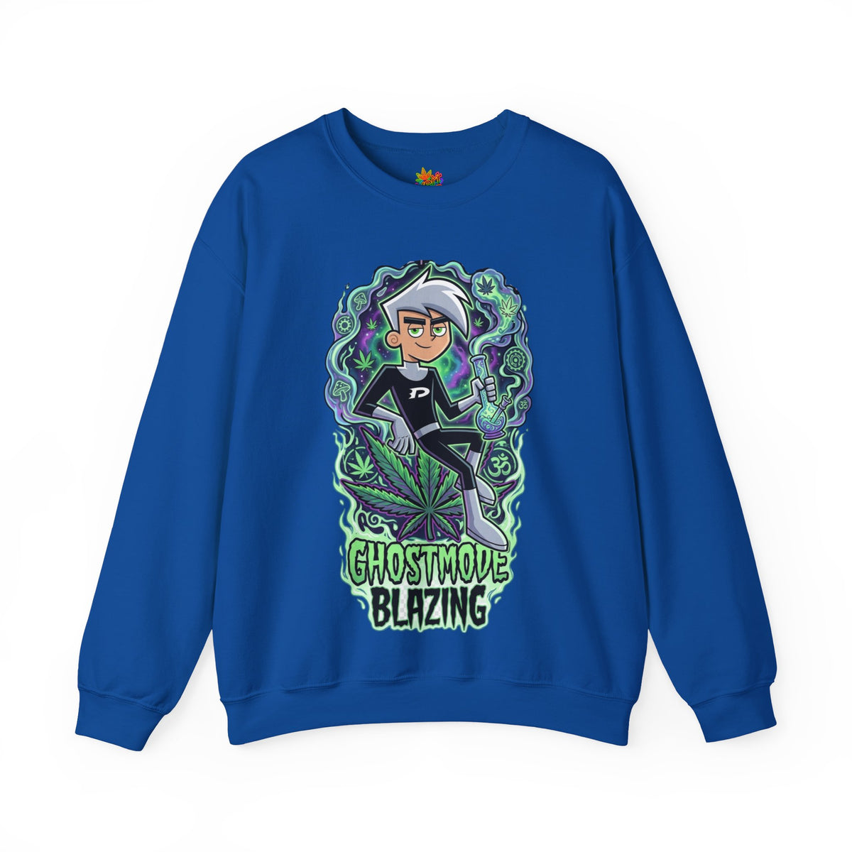 Vert Danny Phantom Smoker Vintage Style Unisex Graphic Crewneck Sweatshirt