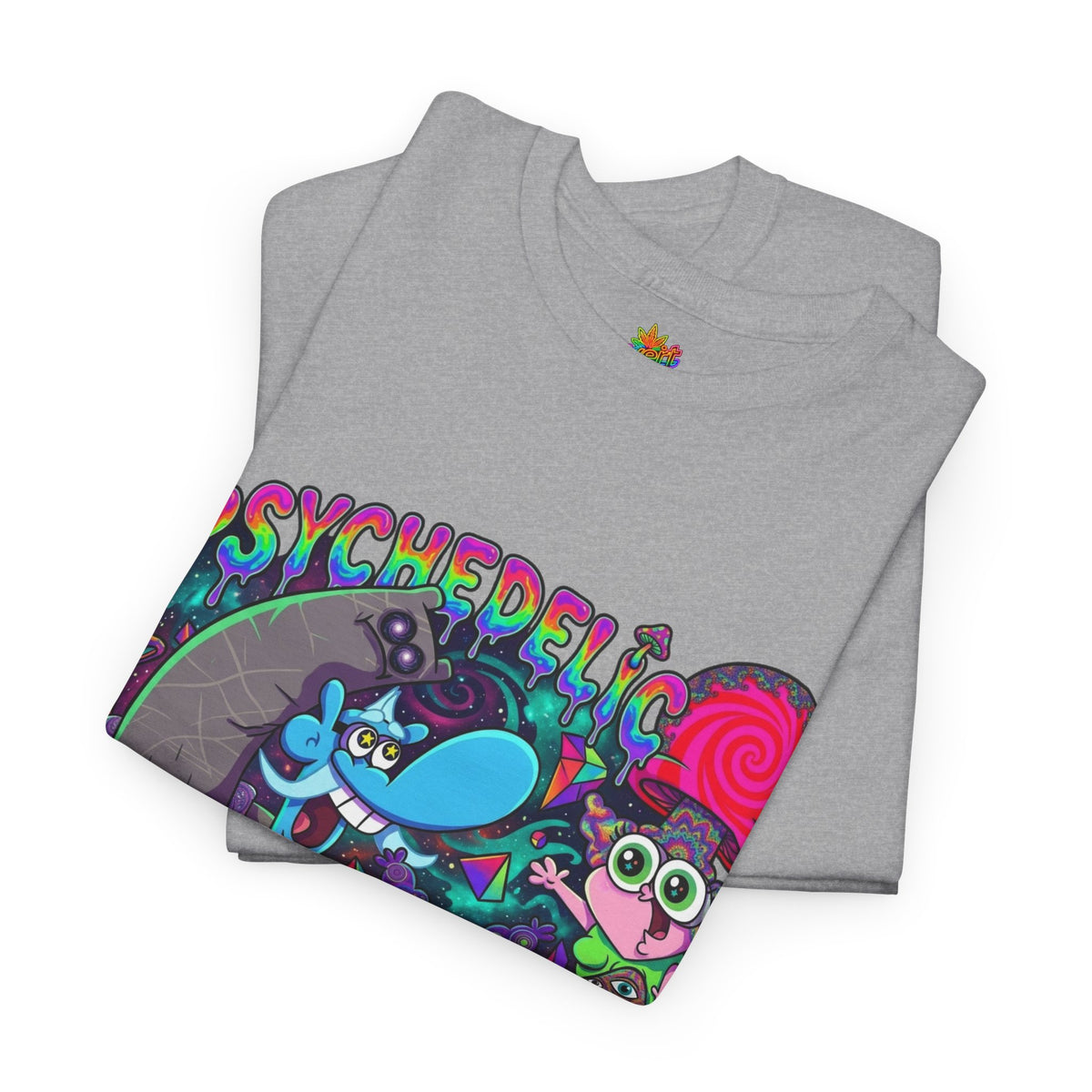Vert Chowder Psychedelic Vintage Style Unisex Cotton Graphic T-Shirt