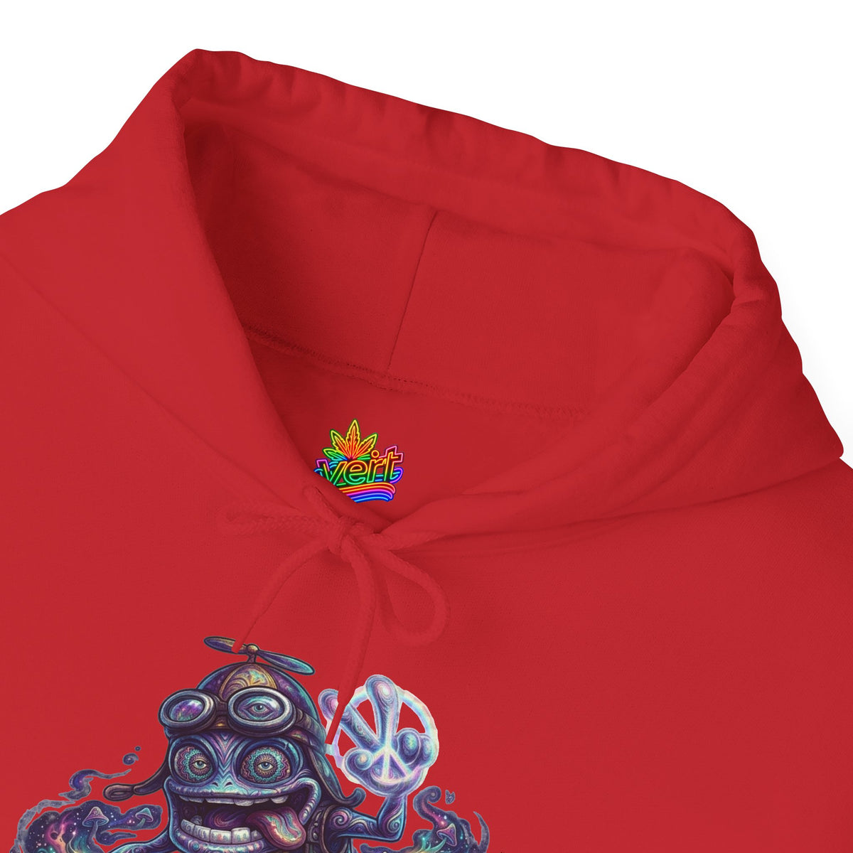 Vert Crazy Frog Psychedelic Vintage Style Unisex Graphic Hoodie