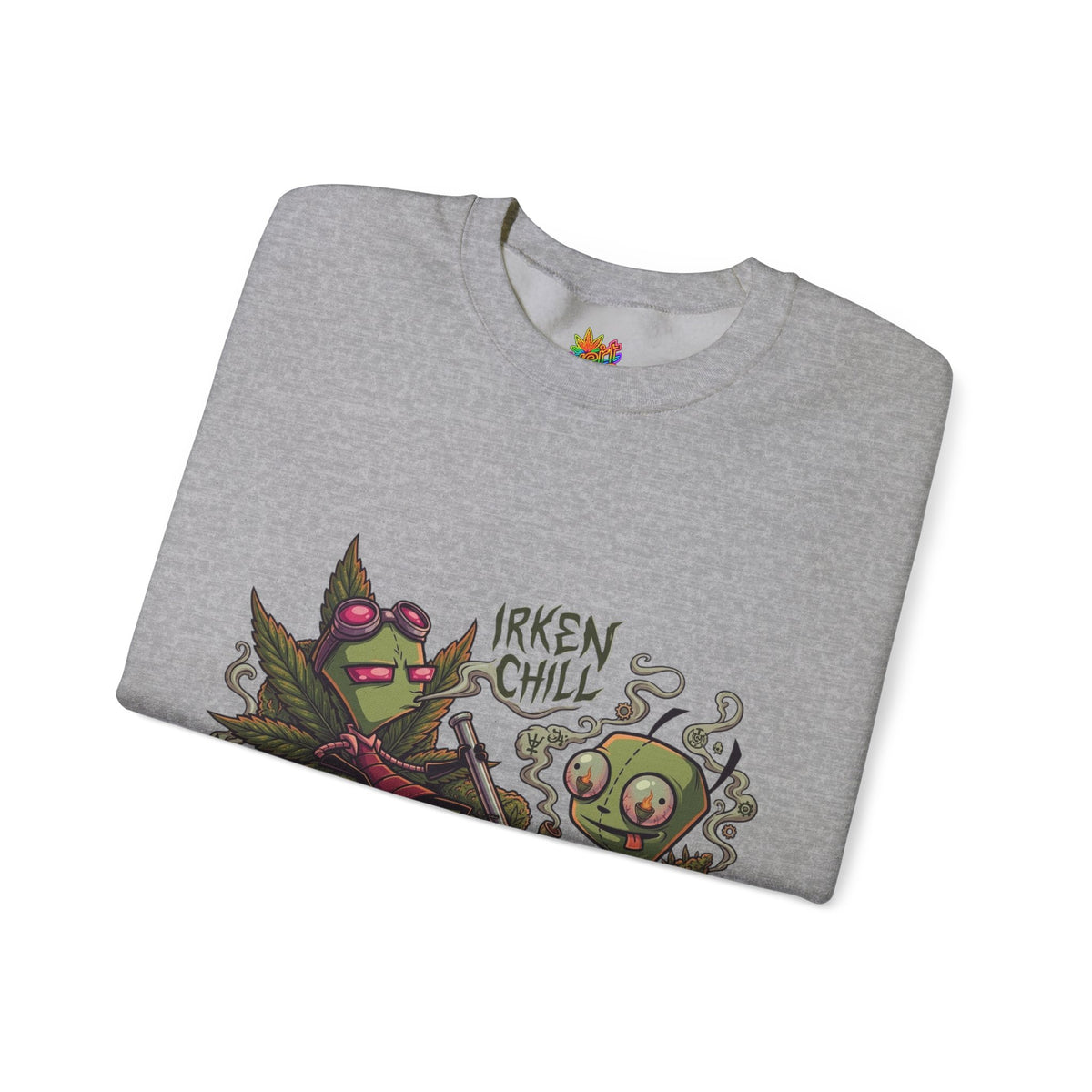 Vert Invader Zim Smoker Vintage Style Unisex Graphic Crewneck Sweatshirt