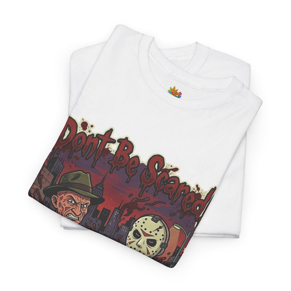 Vert Freddy & Jason Vintage Style Unisex Cotton Graphic T-Shirt