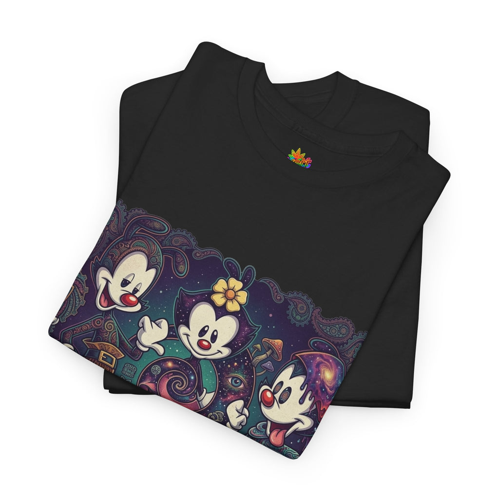 Vert Animaniacs Psychedelics Vintage Style Unisex Cotton Graphic T-Shirt