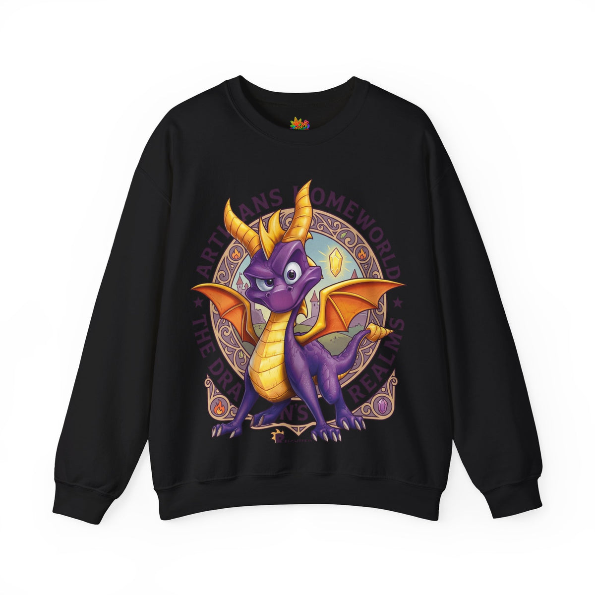 Vert Spyro Vintage Style Unisex Graphic Crewneck Sweatshirt