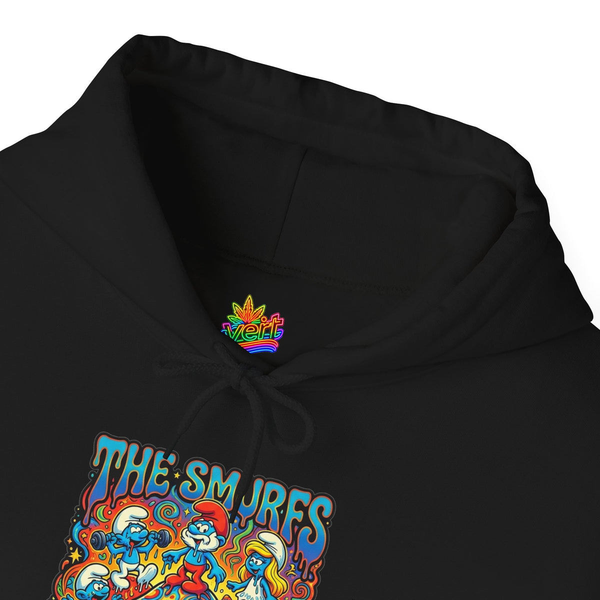 Vert Smurfs Psychedelic Vintage Style Unisex Graphic Hoodie
