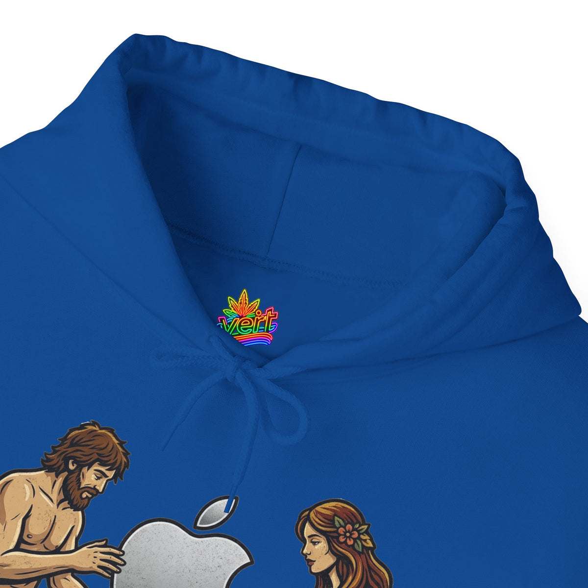 Vert Apple Adam & Eve Vintage Style Unisex Graphic Hoodie