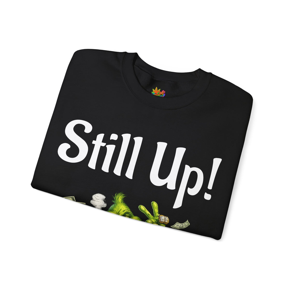 Vert Grinch Smoker Vintage Style Unisex Graphic Crewneck Sweatshirt