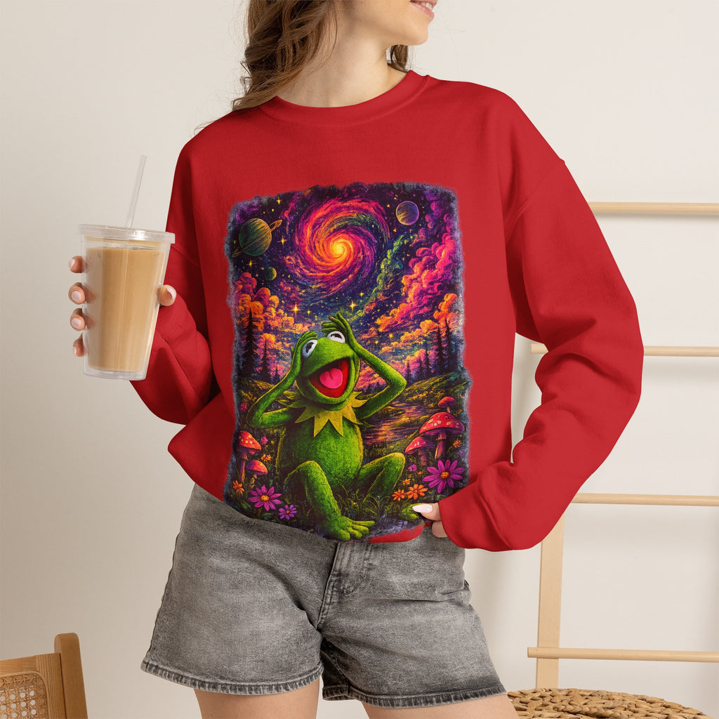 Vert Psychedelic Kermit Unisex Graphic Crewneck Sweatshirt