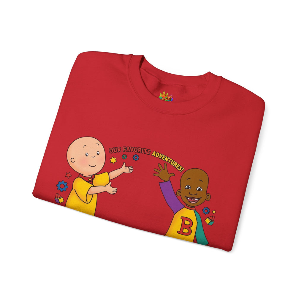 Vert Little Bill & Caillou Vintage Style Unisex Graphic Crewneck Sweatshirt