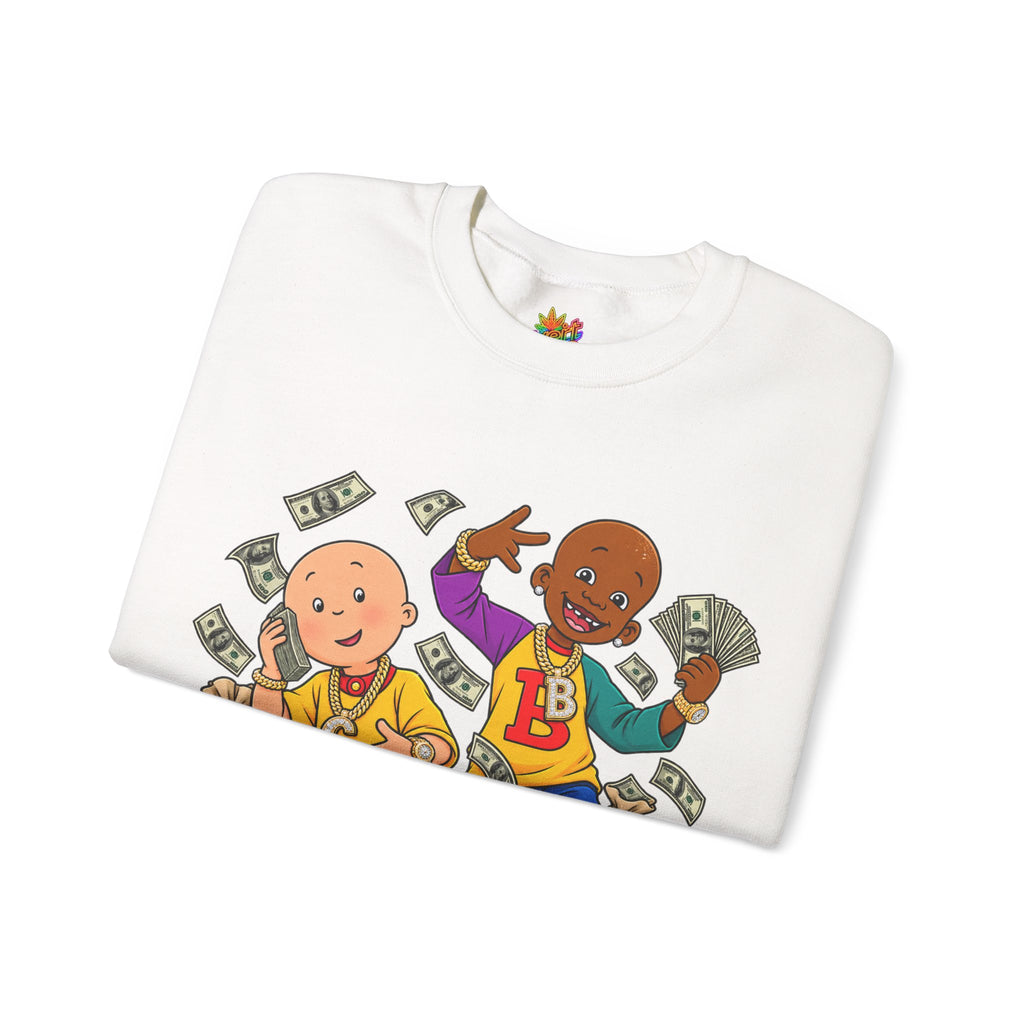 Vert Little Bill & Caillou Alt Vintage Style Unisex Graphic Crewneck Sweatshirt
