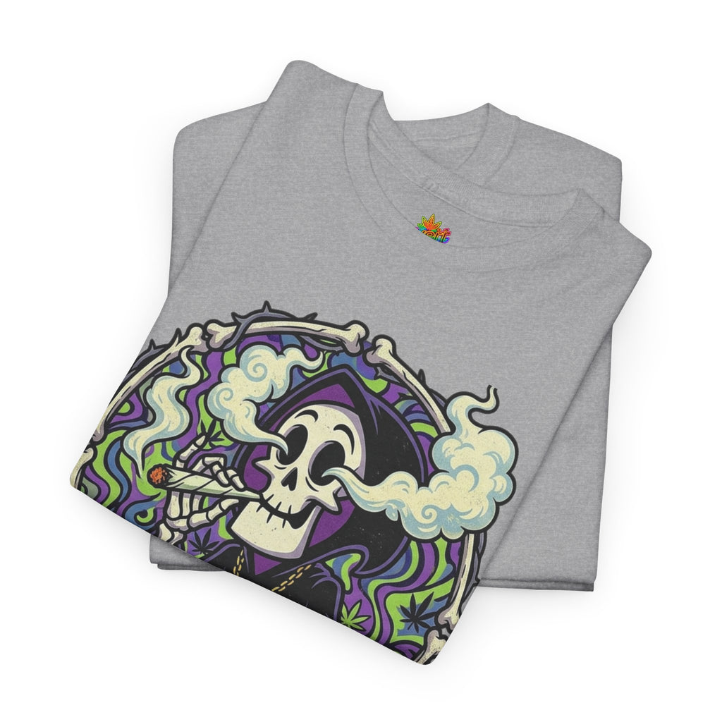 Vert Grim Smoker Vintage Style Unisex Cotton Graphic T-Shirt