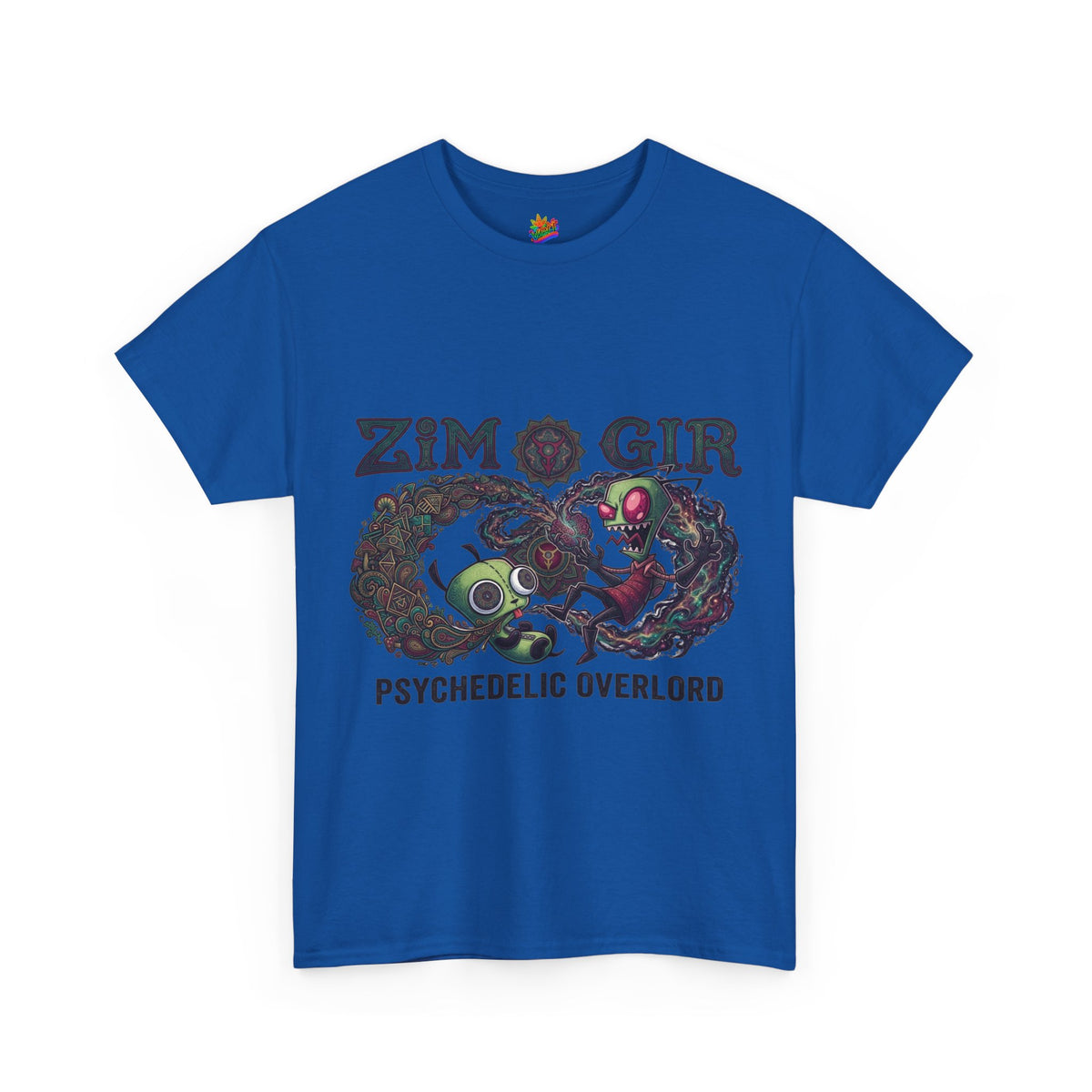 Vert Invader Zim Psychedelic Vintage Style Unisex Cotton Graphic T-Shirt