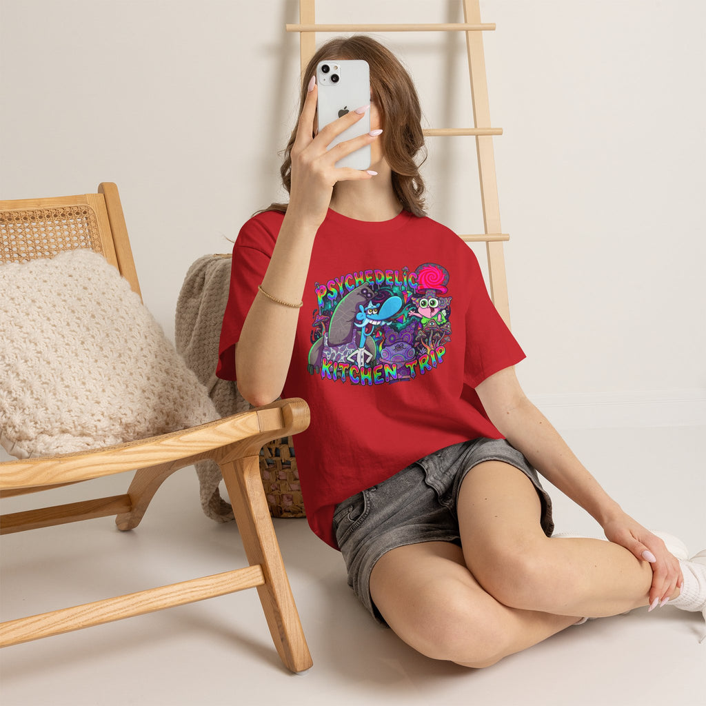 Vert Chowder Psychedelic Vintage Style Unisex Cotton Graphic T-Shirt