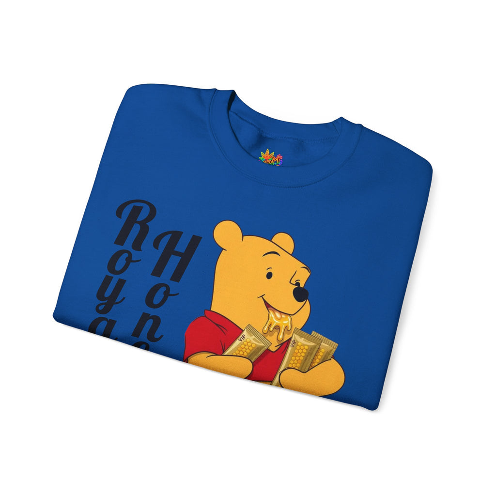 Vert Winnie The Pooh "Royal Honey" Vintage Style Unisex Graphic Crewneck Sweatshirt