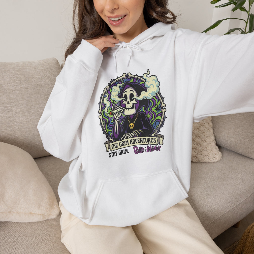 Vert Grim Smoker Vintage Style Unisex Graphic Hoodie