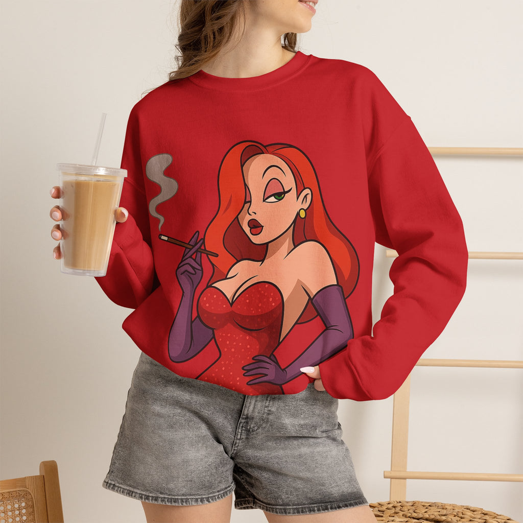 Vert Jessica Rabbit Vintage Style Unisex Graphic Crewneck Sweatshirt