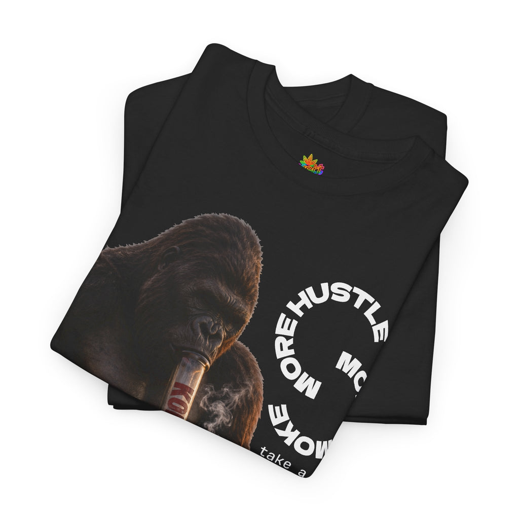 Vert King Kong Smoker Vintage Style Unisex Cotton Graphic T-Shirt
