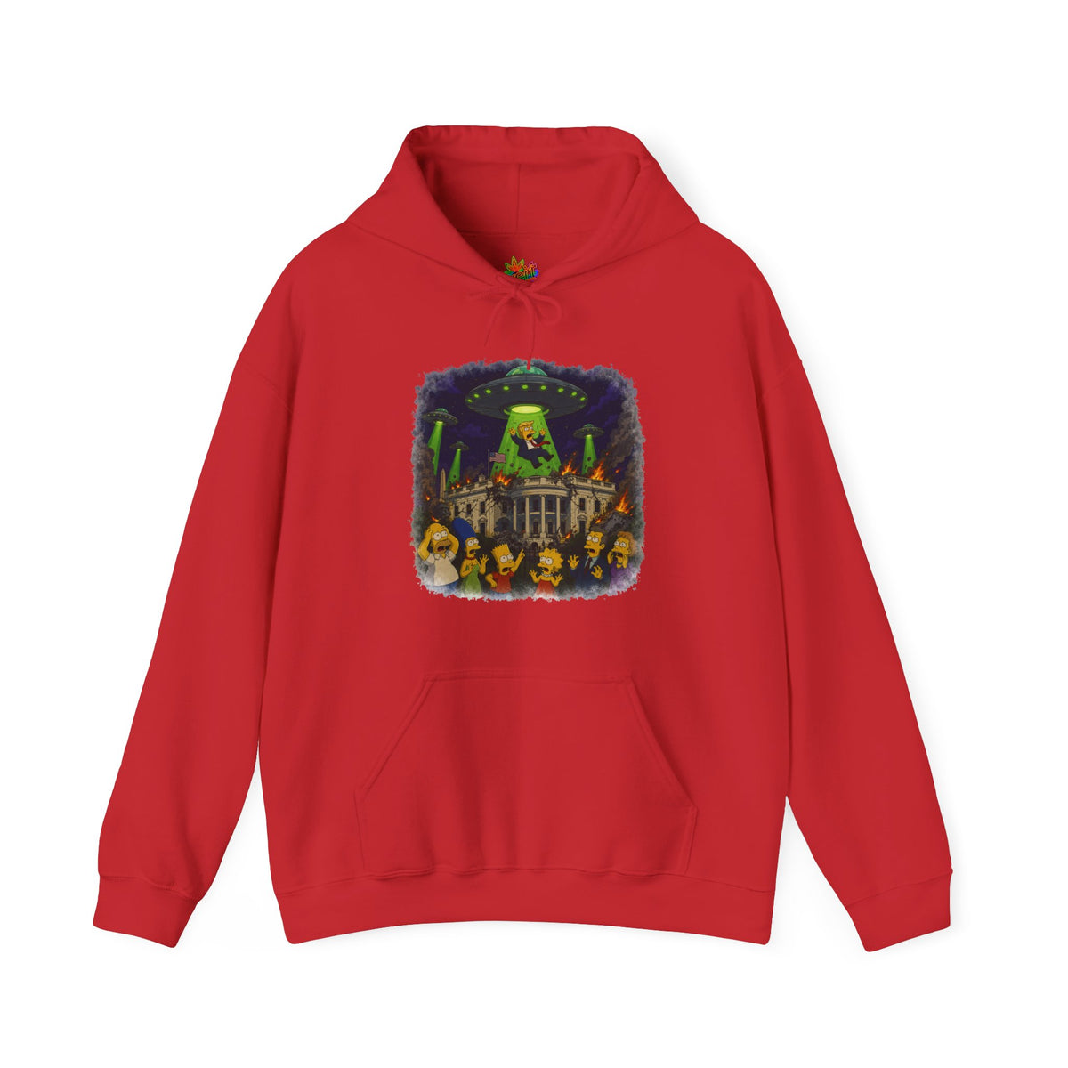 Vert Donald Trump Abduction Vintage Style Unisex Graphic Hoodie