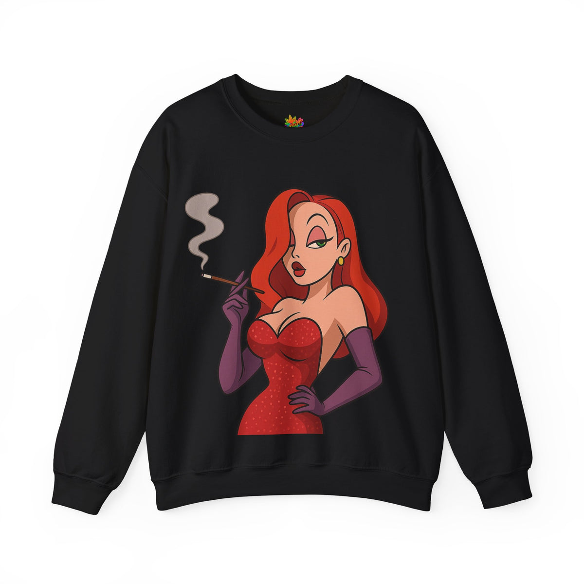 Vert Jessica Rabbit Vintage Style Unisex Graphic Crewneck Sweatshirt