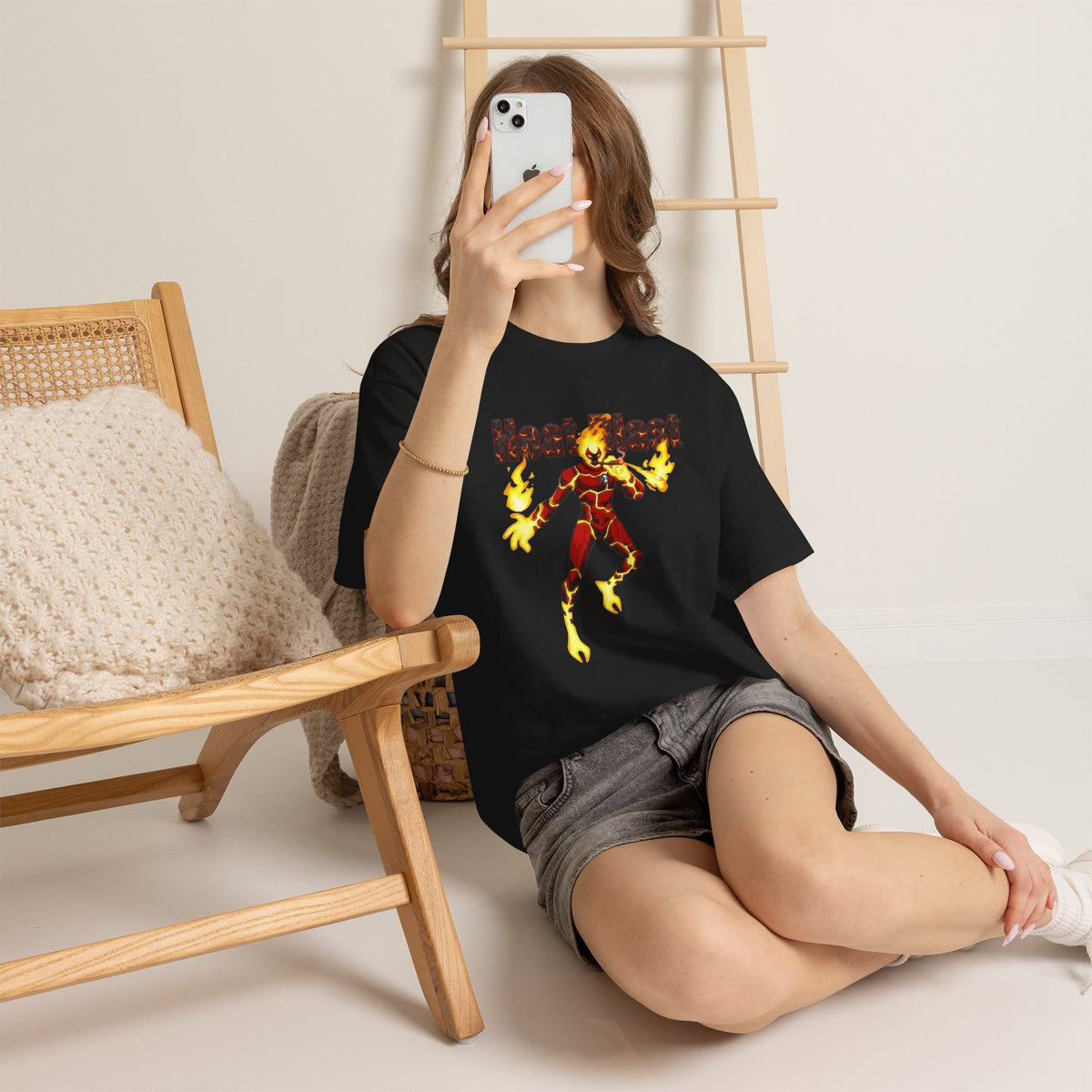 Vert Ben 10 Heat Blast Vintage Style Unisex Graphic Cotton T-Shirt