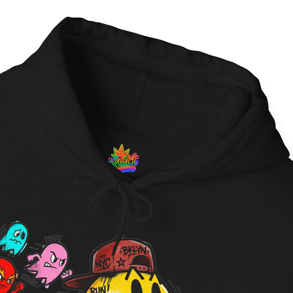 Vert NY Pac-Man Vintage Style Unisex Graphic Hoodie
