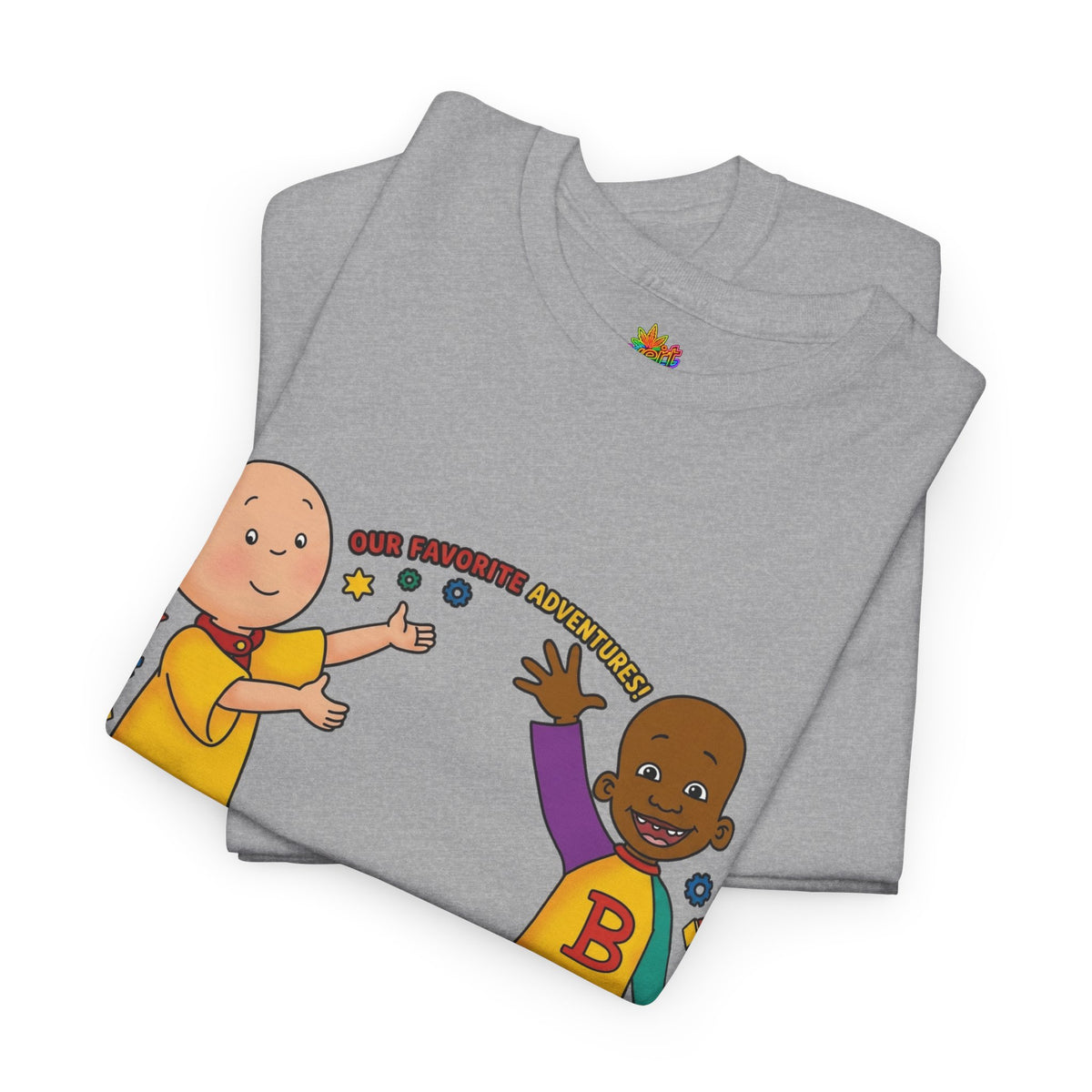 Vert Little Bill & Caillou Vintage Style Unisex Cotton Graphic T-Shirt