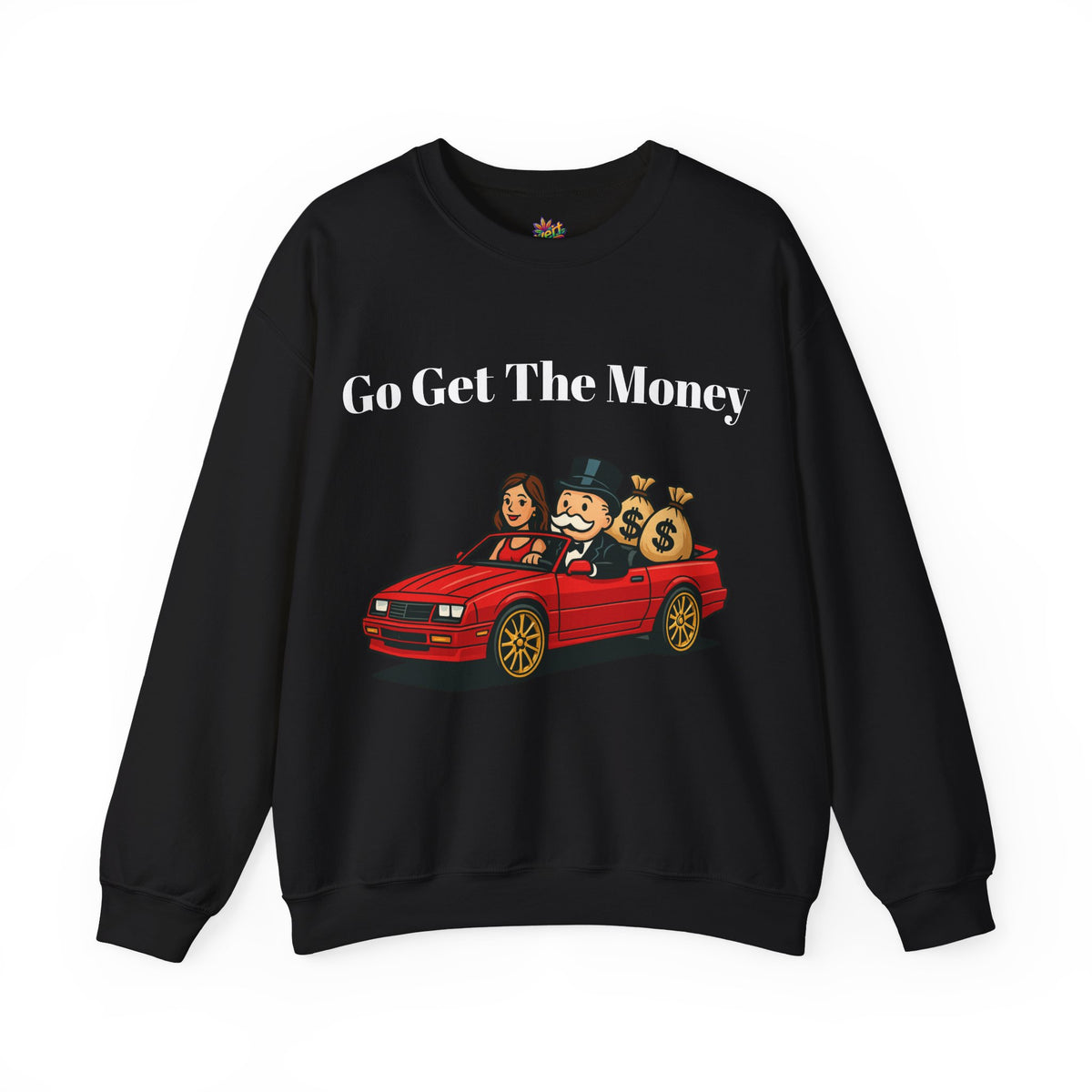 Vert Monopoly Man Vintage Style Unisex Graphic Crewneck Sweatshirt