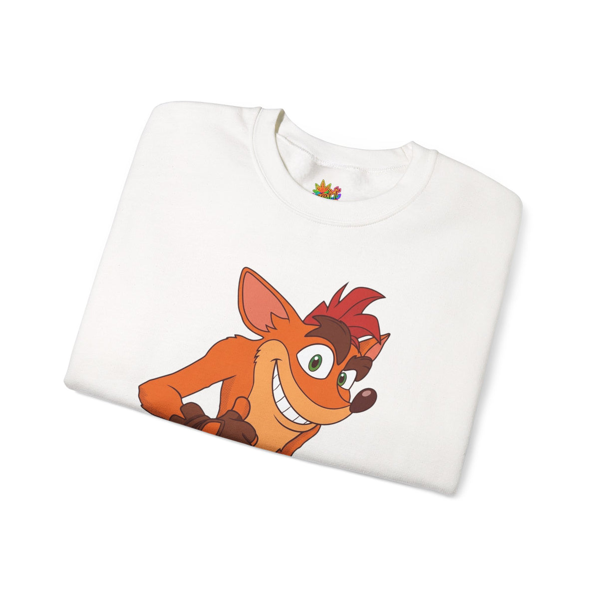 Vert Crash Bandicoot Vintage Style Unisex Graphic Crewneck Sweatshirt