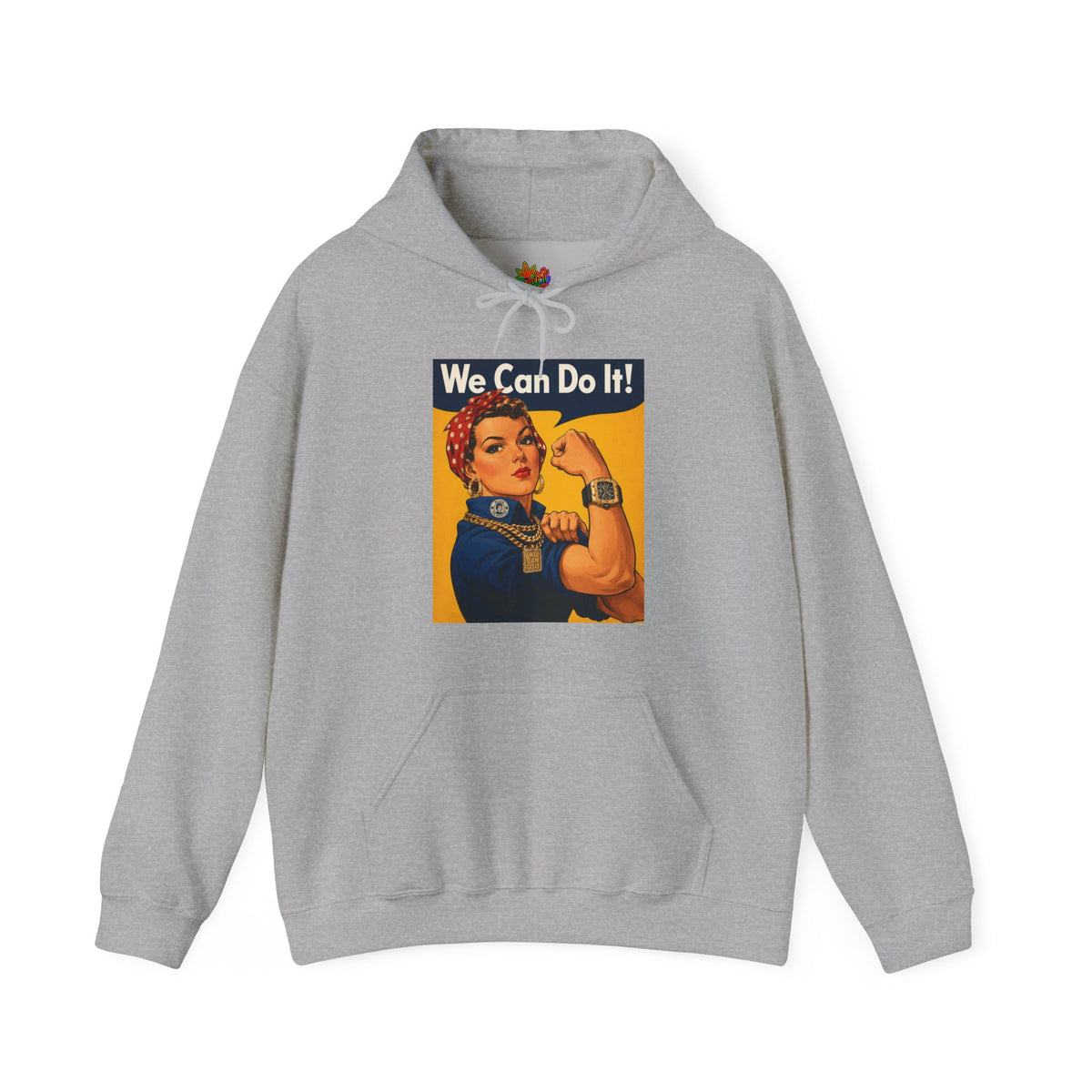 Vert "We Can Do It" Vintage Style Unisex Graphic Hoodie