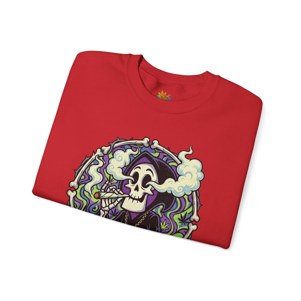 Vert Grim Smoker Vintage Style Unisex Graphic Crewneck Sweatshirt