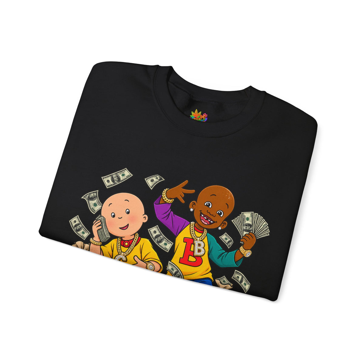 Vert Little Bill & Caillou Alt Vintage Style Unisex Graphic Crewneck Sweatshirt