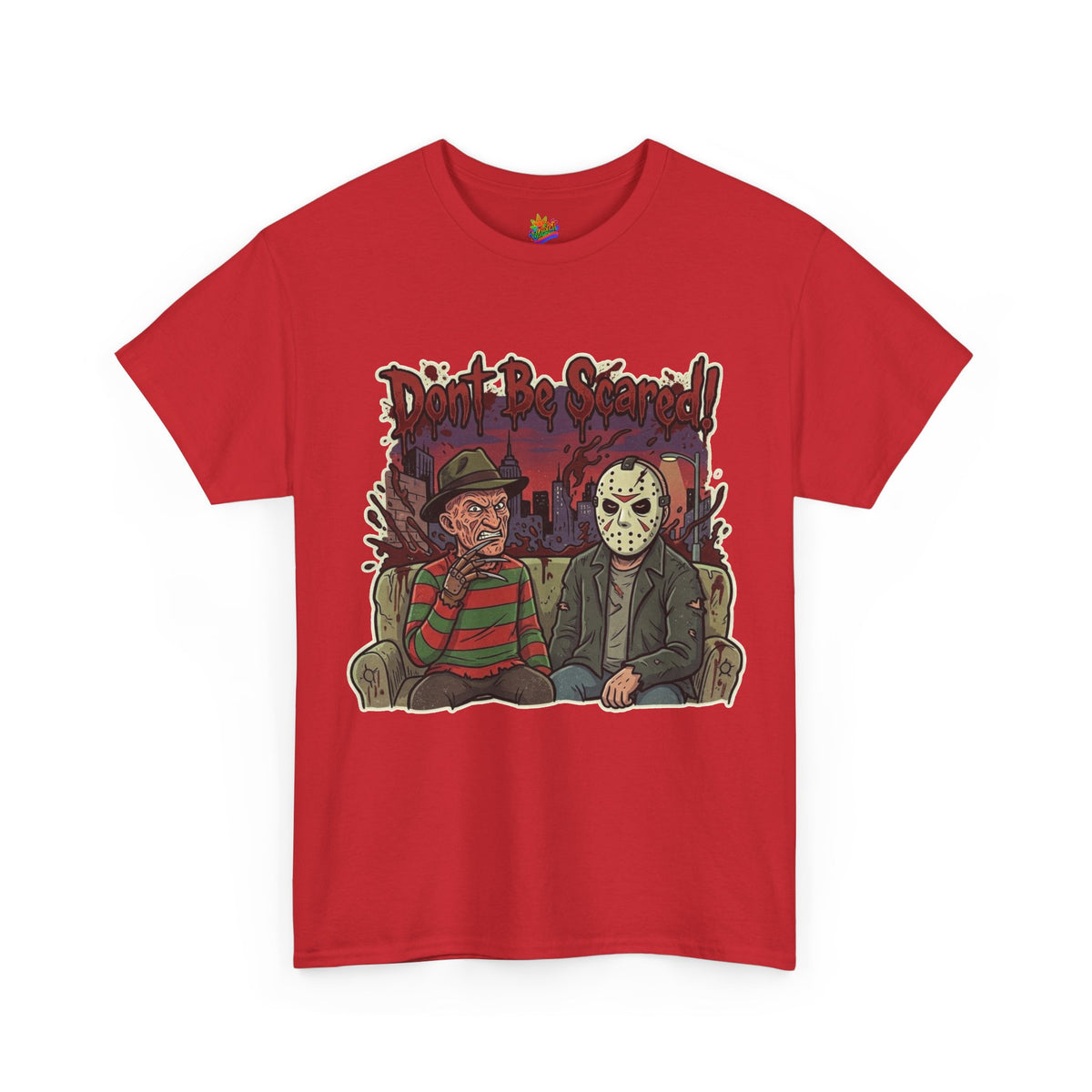 Vert Freddy & Jason Vintage Style Unisex Cotton Graphic T-Shirt