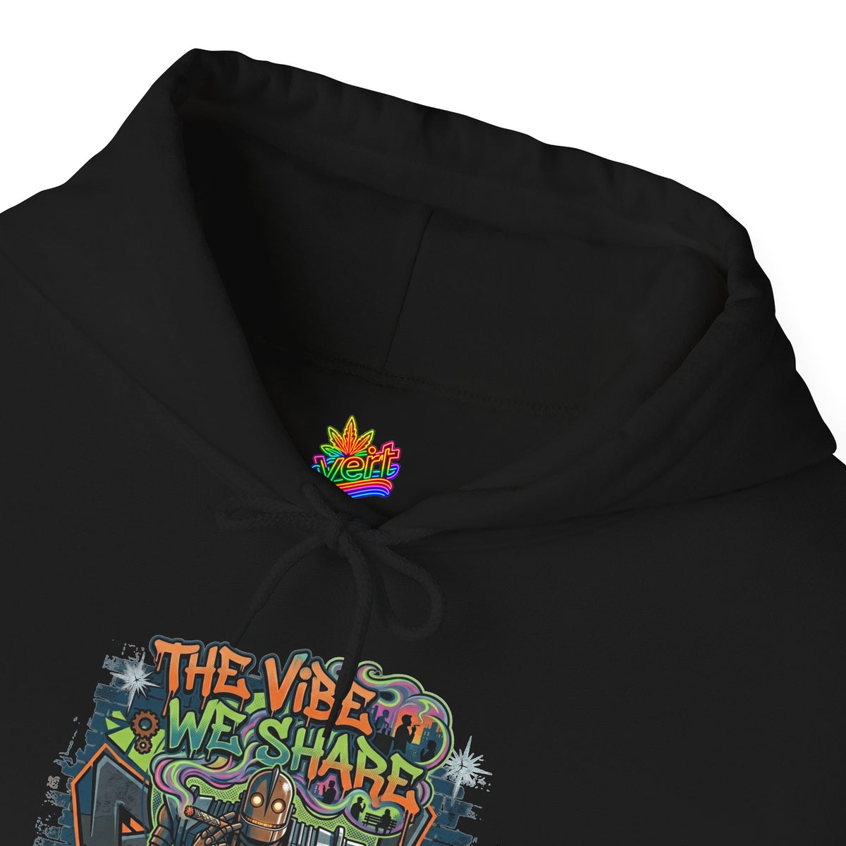Vert Iron Giant Smoker Vintage Style Unisex Graphic Hoodie