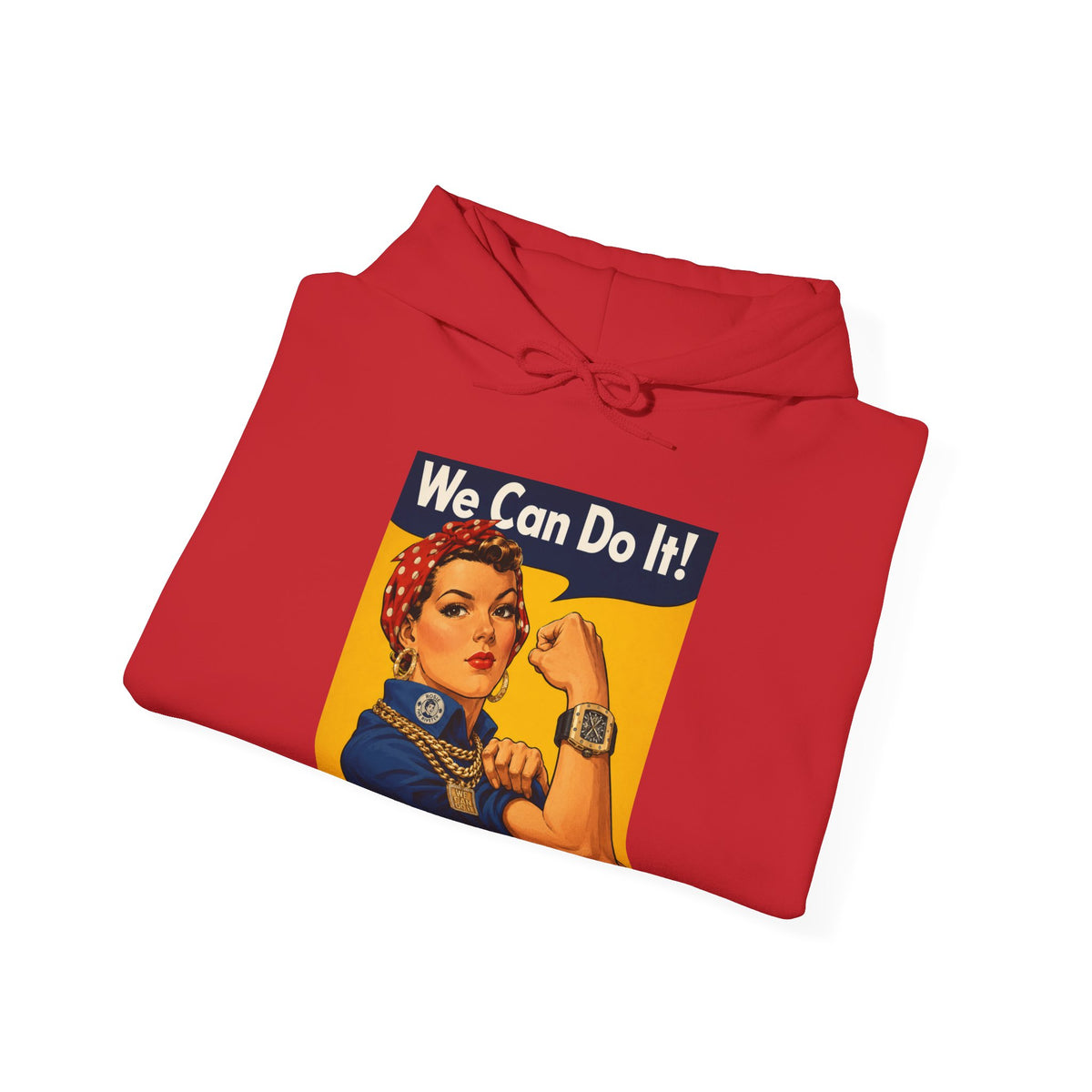 Vert "We Can Do It" Vintage Style Unisex Graphic Hoodie