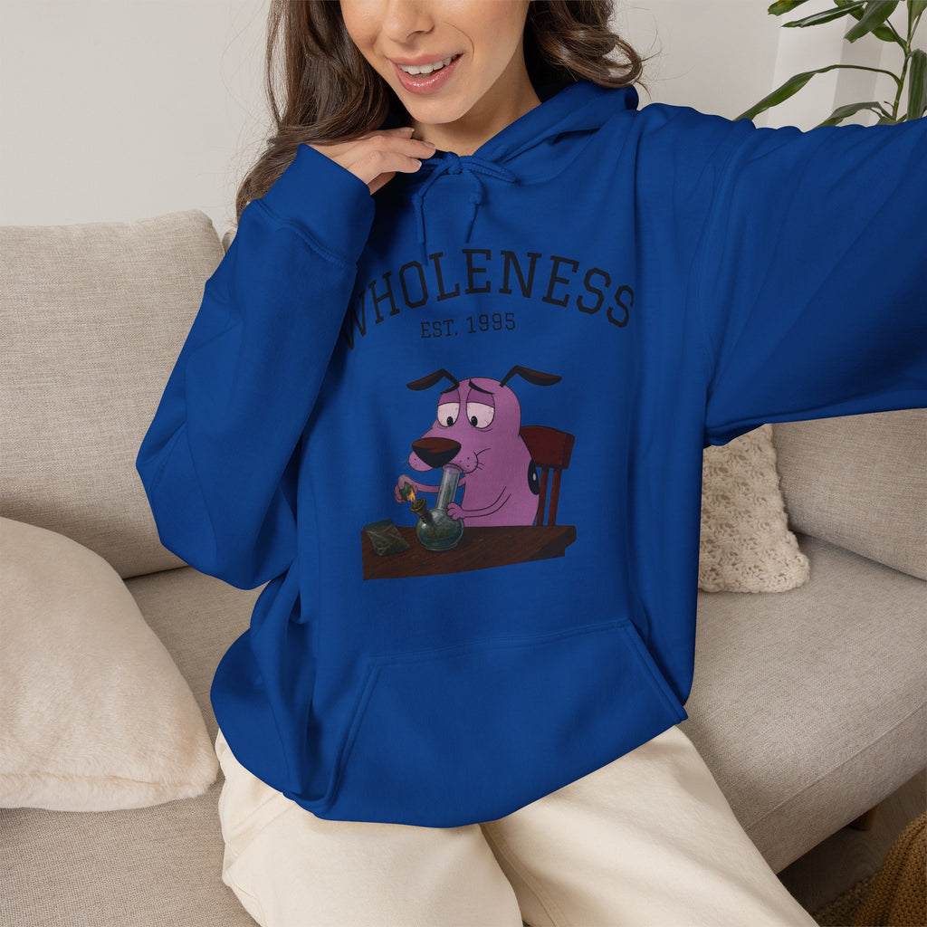 Vert Courage The Cowardly Dog Smoker Unisex Graphic Hoodie