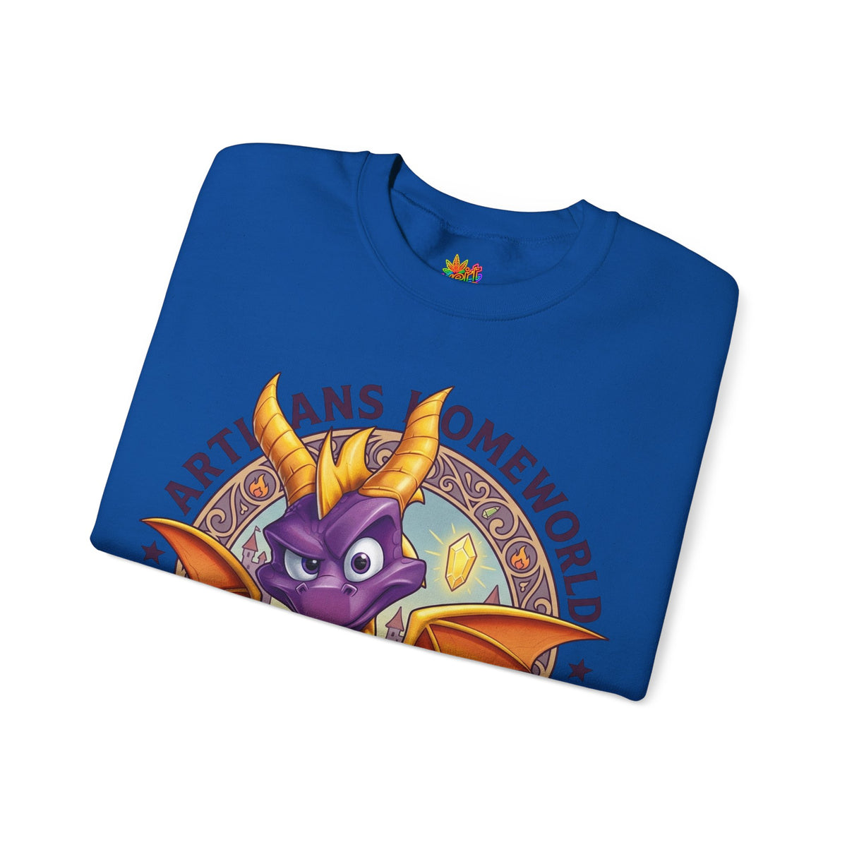 Vert Spyro Vintage Style Unisex Graphic Crewneck Sweatshirt