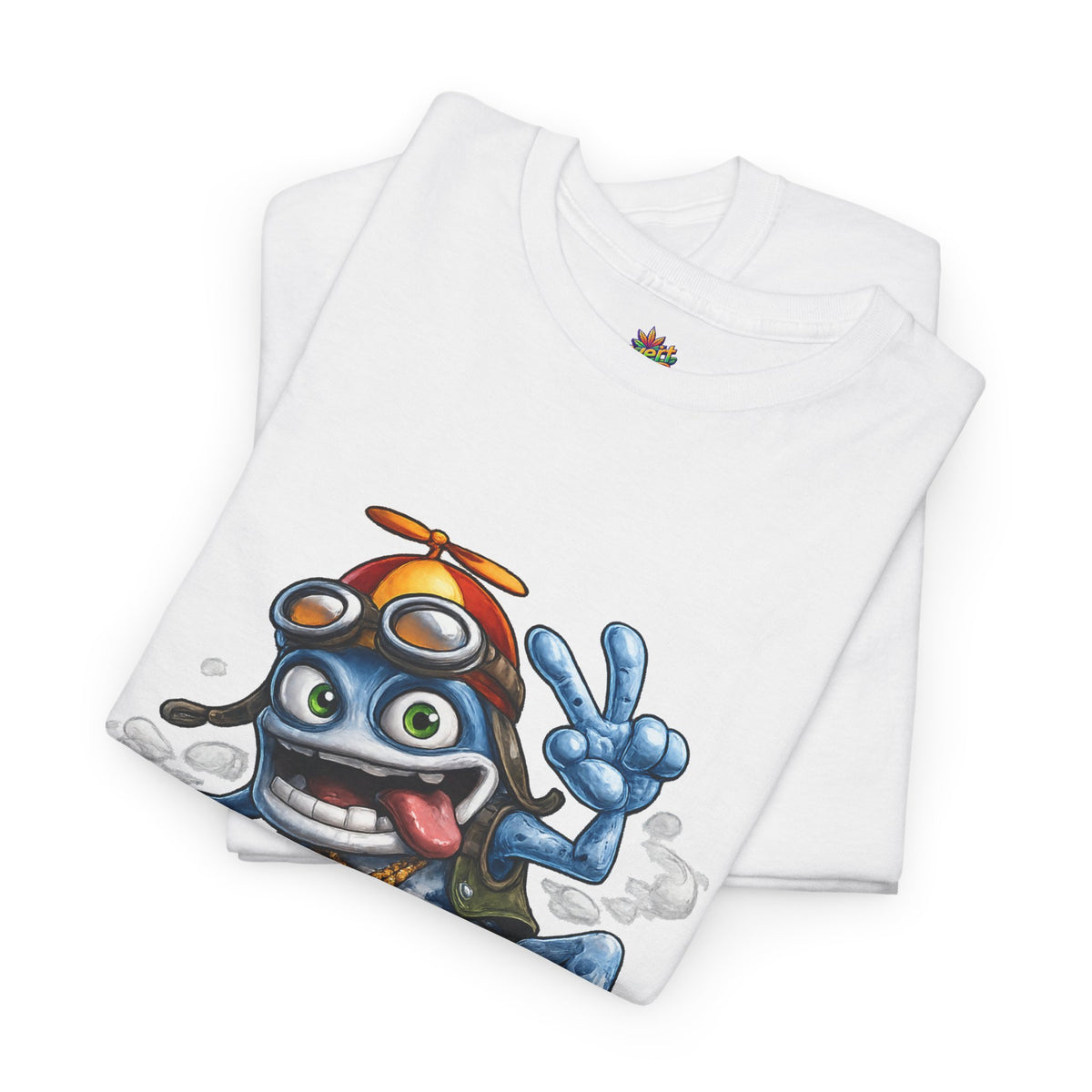 Vert Crazy Frog Vintage Style Unisex Cotton Graphic T-Shirt