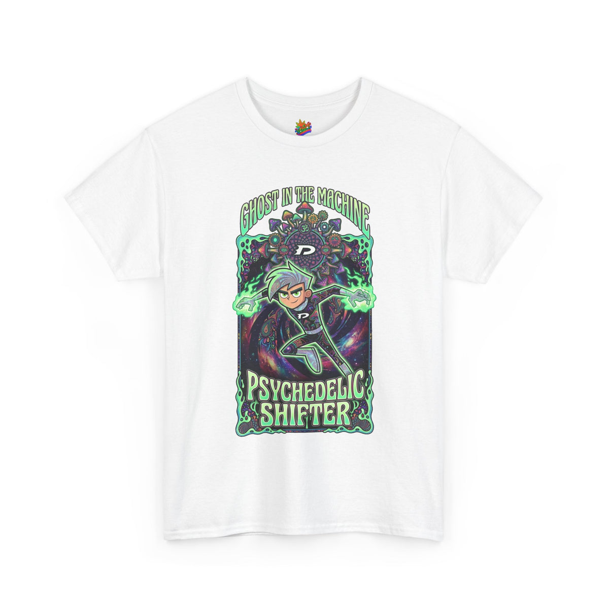 Vert Danny Phantom Psychedelic Vintage Style Unisex Cotton Graphic T-Shirt